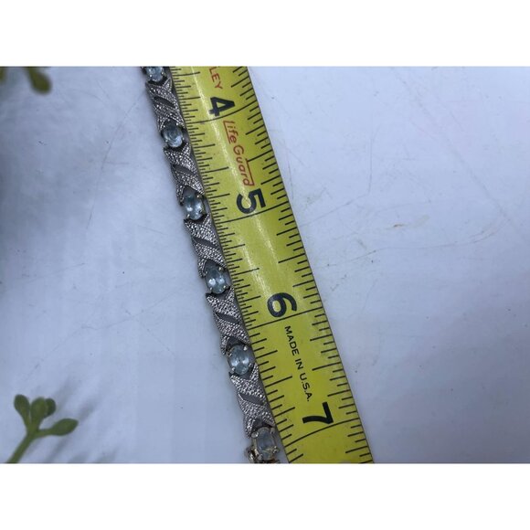 FAS Bracelet Sterling Silver925 With Oval Blue Topaz 14G - Picture 12 of 12